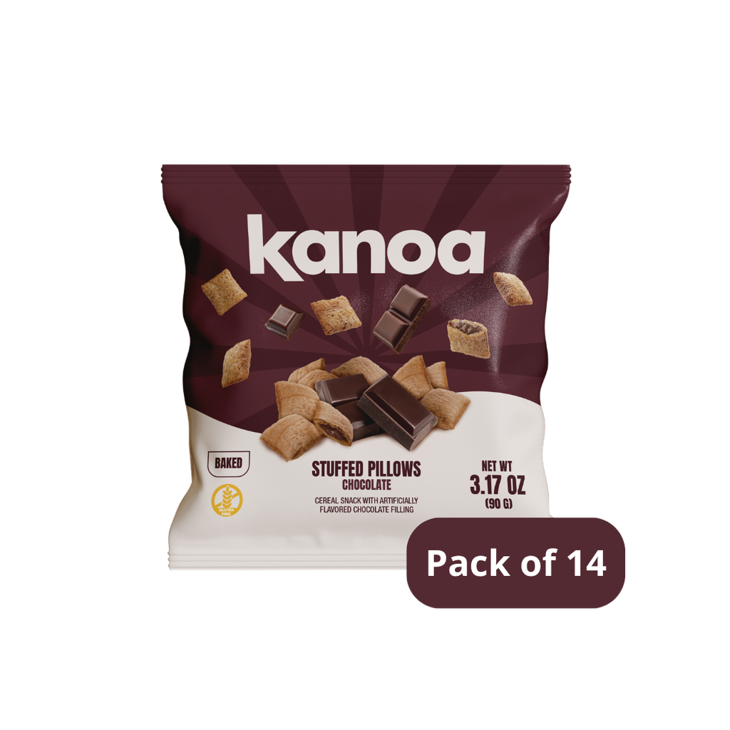 Kanoa® Stuffed Pillows - Chocolate 3.17oz (90g) x 14 (Case)