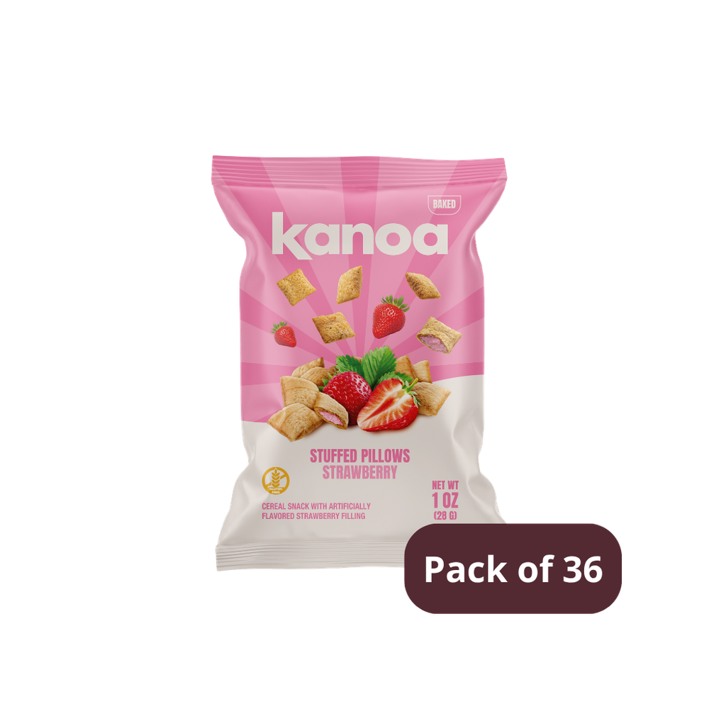 Kanoa® Stuffed Pillows - Strawberry 1oz (28g) Case of 36
